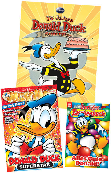 Happy Birthday 75th. Donald Duck 75th Anniversary