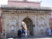 Facade of Karni Mata temple, Rajasthan, India