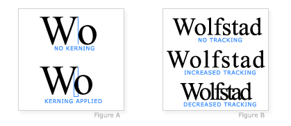 Tracking vs. kerning