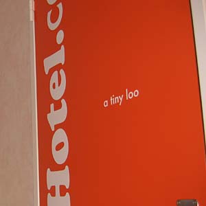 a 'tiny loo' at easyHotel, London