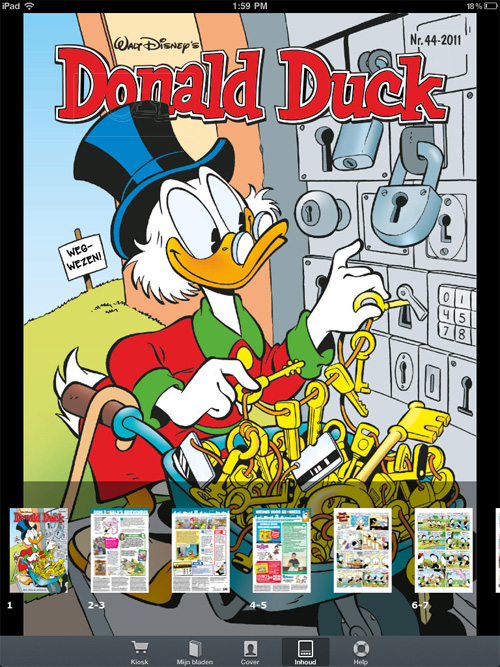 Donald Duck Weekblad iPad sample