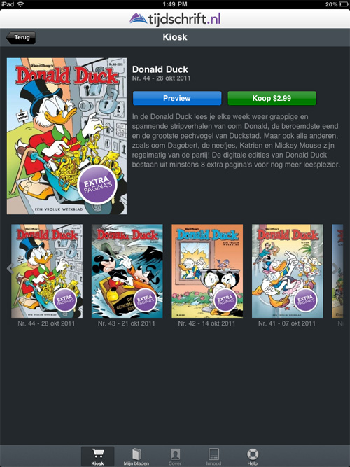 Donald Duck Weekblad iPad sample