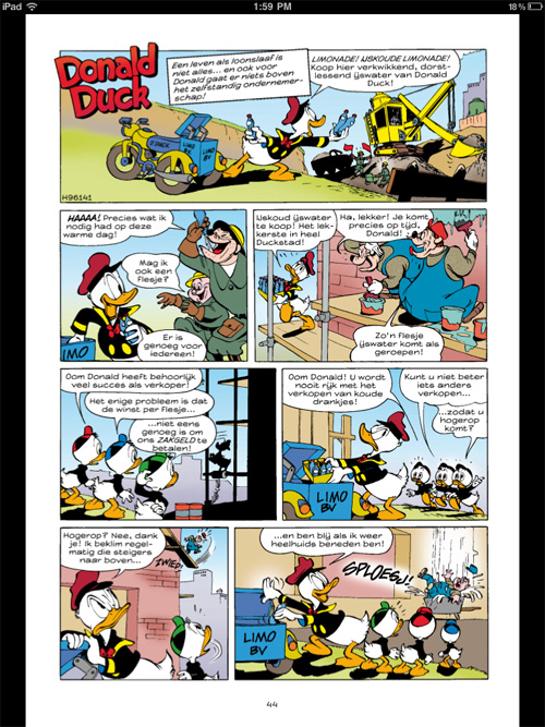 Donald Duck Weekblad iPad sample