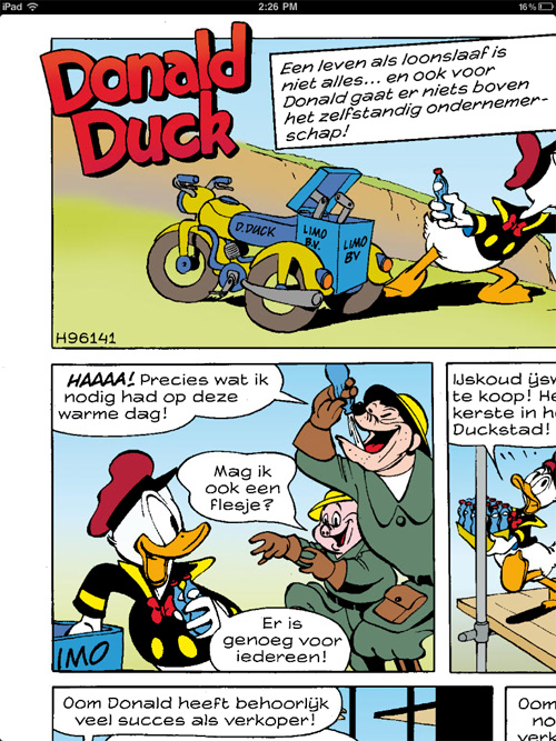 Donald Duck Weekblad iPad sample