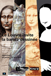 Comic strip art at the Louvre in Paris