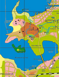 Section of map of Duckburg
