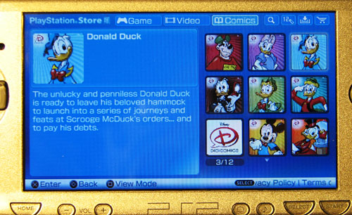 Disney DigiComics on the PSP