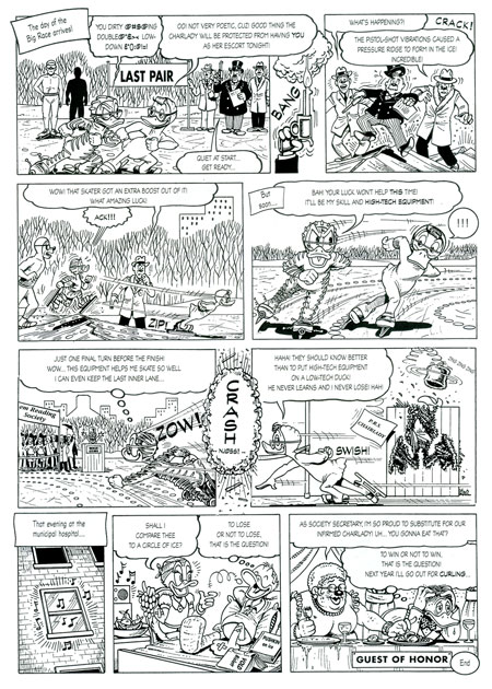 Page twp of Don Rosa speedskating story