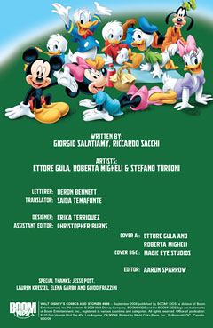 Credits page