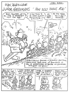 First page of New Zoo Brews Ado sketches by Carl Barks
