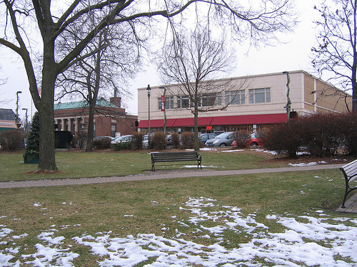 Gobbler's Knob at south-west corner of Square Park in Woodstock Illinois