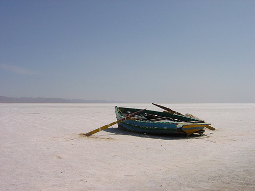 Chott El Jerid salt lake Tunisia