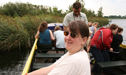 Amy in boat at Botshol