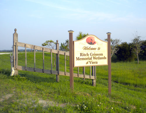 Entrance sign for Ritch Grissom Memorial Wetlands at Viera