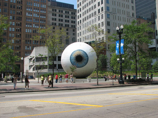 Eye and Cardinal by Tony Tasset