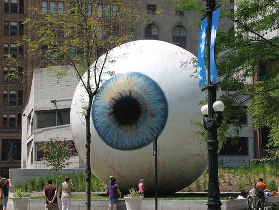 Eye and Cardinal by Tony Tasset