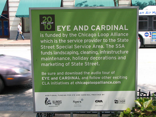 Eye and Cardinal by Tony Tasset