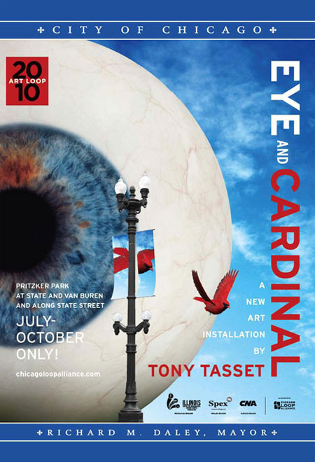 Eye and Cardinal by Tony Tasset