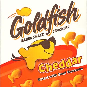 Goldfish with beef gelatin