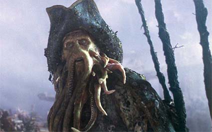 Davy Jones in Pirates of the Carribean 2