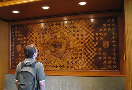 Escher intarsia work at Leiden Town Hall