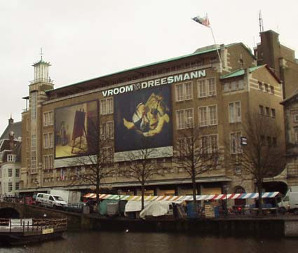 Huge Rembrandt posters in Leiden