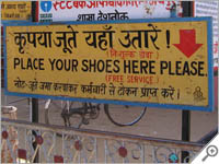 Leave shoes here, it's free!