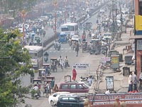 Crowded street in Jaipur, India