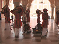 Musicians practice in Jaipur City Palace