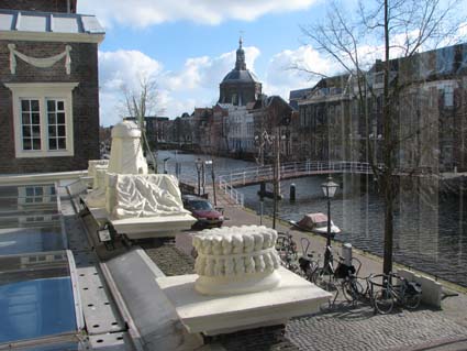 View outside the Leiden museum Lakenhal