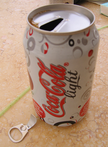 Egyptian Coke can from 2007 with an old-fashioned pull-tab