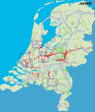 ANWB traffic map of the Netherlands