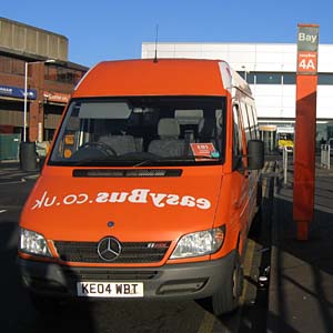 easyBus at London Luton Airport