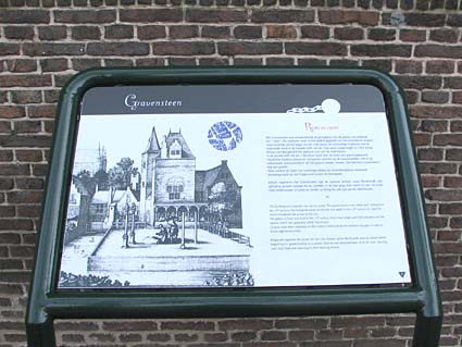 Historic Leiden information sign